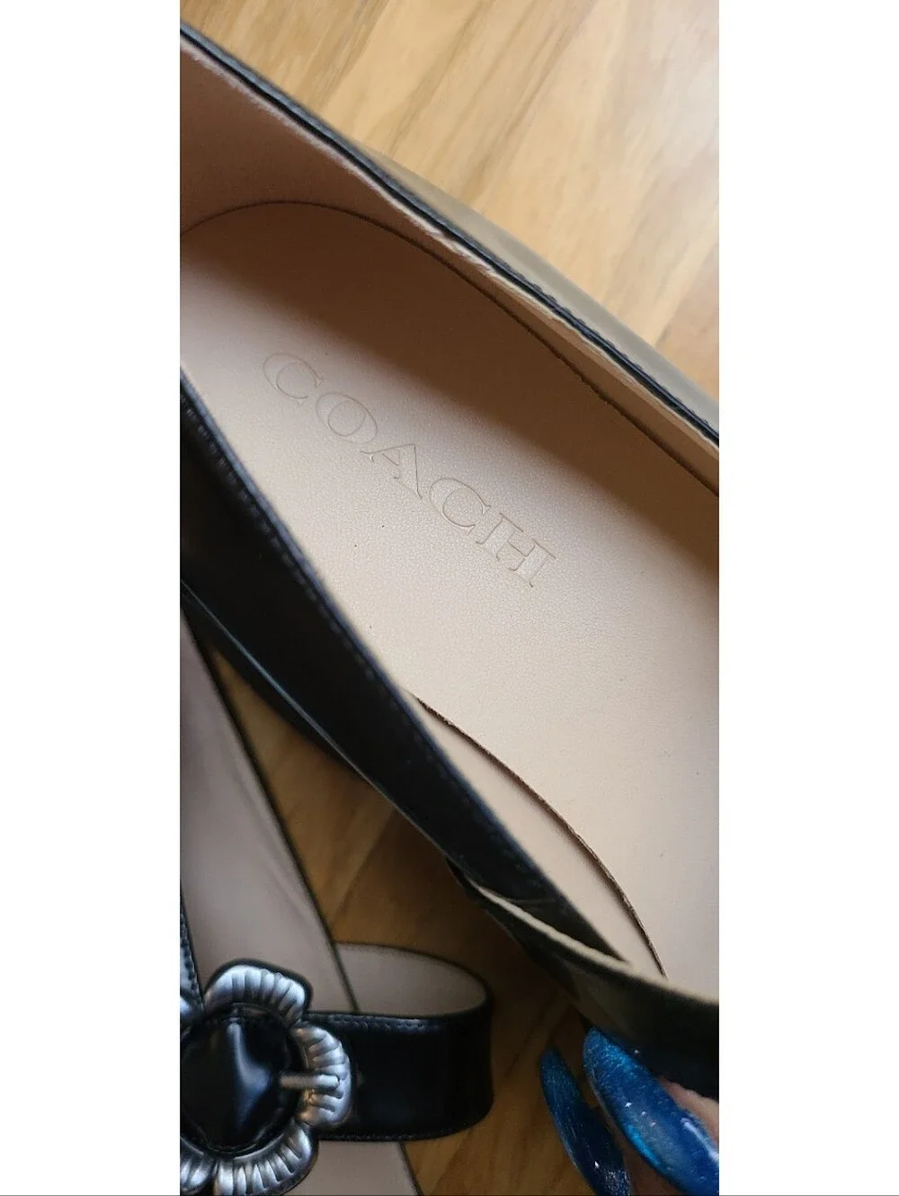 Coach Tea Rose Platform Mary Jane Shoes Black 9.5 Emo Whimsigoth 70s Chunky